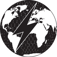 A dark hexagonal sphere with a geometric pattern of interconnected honeycomb cells isolated on a clean white background isolated on white background.