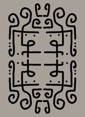 Minimal abstract image for printing. Picture for modern interiors. The picture is painted by hand on a tablet.