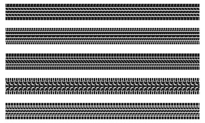 tires tread pattern set vector illustration isolated on white background © Zhee-Graphic