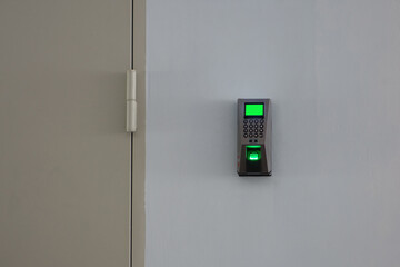 Biometric Security System on Wall Display