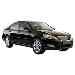 Fototapeta premium Black Car – Modern Luxury Vehicle PNG on Pure White Background