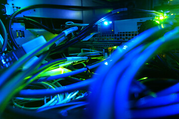 Vibrant Cables and Light in Technology Setup