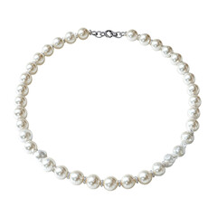 Obraz premium Pearl necklace on white background isolated on transparent background