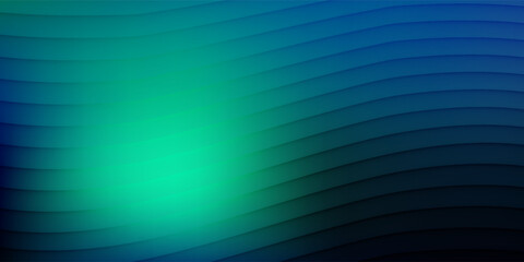 Futuristic neon texture with vibrant shades of blue green gradients and bright smooth fluted vertical lines. Futuristic Technology Concept