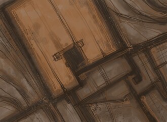 Abstract image for printing. Picture for modern interiors. The picture is painted by hand on a tablet. © neurostructure