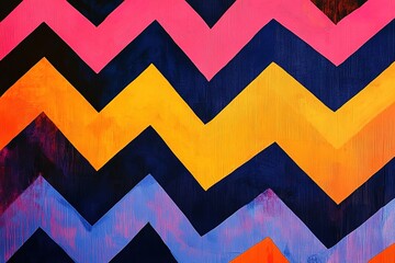bold geometric lines creating dynamic zigzag pattern