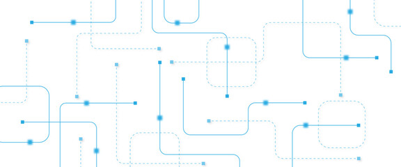 Obraz premium Abstract futuristic technology background. Technology background with crossed lines and dots.