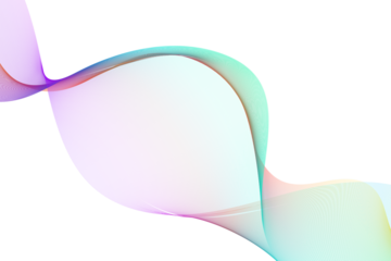 Abstract flowing ribbons in gray and green gradient tones, minimal motion art