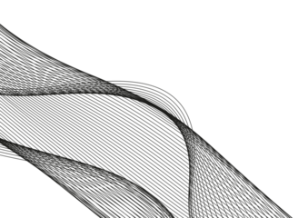 Flowing mesh wave with smooth rhythm isolated on empty background