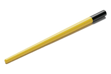 Vector art of yellow makeup brush with black handle, perfect for applying foundation or concealer