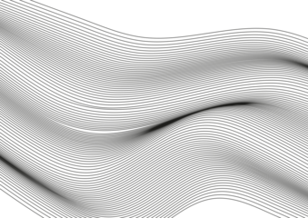 Organic wavy mesh structure with curved linear pattern isolated on empty background