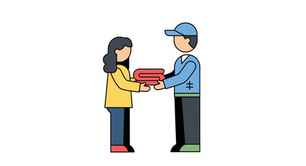 A person receiving a warm blanket from a charity worker