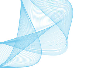 Elegant motion of thin blue lines forming fluid mesh wave structure