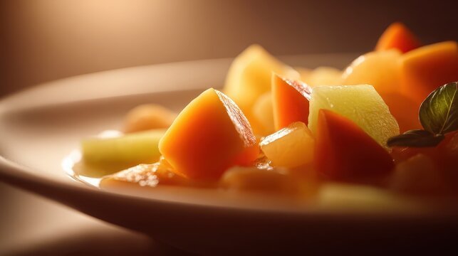 Vibrant and fresh assortment of colorful fruits and vegetables ideal for healthy meals, nutritious diets, and gourmet culinary presentations in natural cuisine