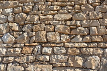 Rough Gray Stone Wall With Irregular Rocks For Rustic Masonry And Exterior