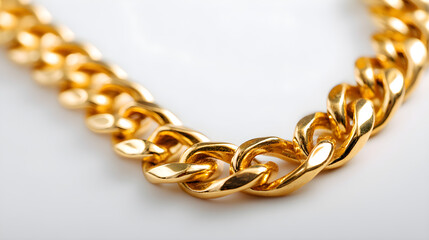 Obraz premium Gold chain necklace representing luxury wealth and fashion