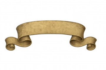 Old paper banner ribbon providing a vintage design element for announcement, celebration, or historical message