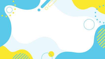 Fototapeta premium Bright Blue and Yellow Abstract Pop Background, Modern Vibrant Gradient Design with Playful Geometric Shapes and Trendy Retro Color Style for Creative Poster, Banner, or Wallpaper