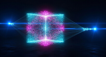 Abstract AI Cube: Neural Network Concept