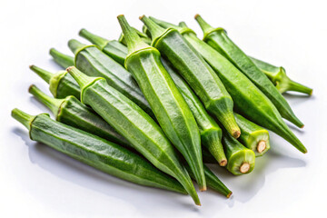 Fototapeta premium green beans on white background