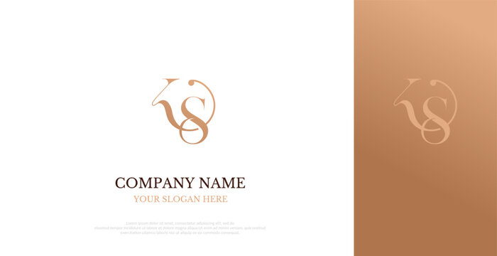 Initial KS Logo Design Elegant