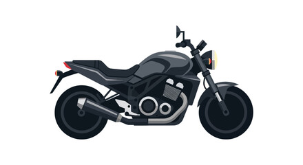 Sleek Black Motorcycle with Modern Design and Details.