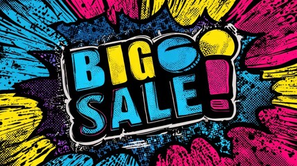 Vibrant and eye-catching sale event promoting discounts, retail promotions, special offers, and shopping deals in a dynamic retail environment