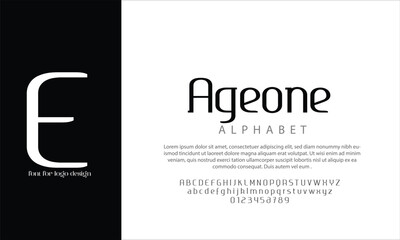 Ageone serif vector alphabet font for logo design