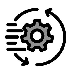 This icon represents a continuous agile workflow- ideal for project management and scrum methodologies. It symbolizes efficient processes and iterative development.