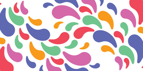 Background Splashes drop element shapes. Abstract seamless pattern geometric colorful banner