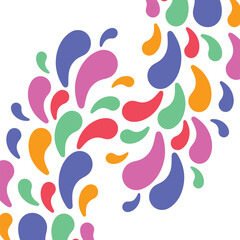 Background Splashes drop element shapes. Abstract seamless pattern geometric colorful banner
