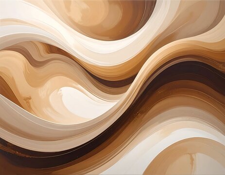 Abstract flowing swirls of warm colors