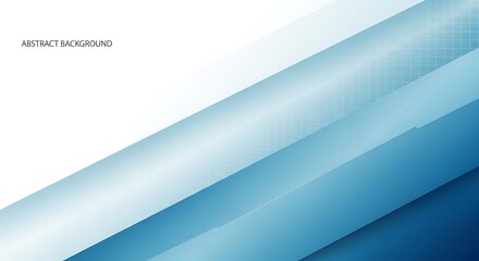 Obraz premium Abstract blue and white geometric diagonal stripes with subtle gradients and light effects