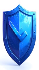 Blue Shield with Checkmark - Security and Protection Assurance.