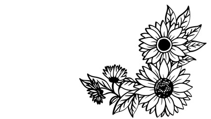 Floral background or wallpaper with tender flowers and leaves. Botanical foliage for wedding invitation or wall art. Vector illustration.