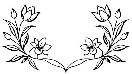 Floral background or wallpaper with tender flowers and leaves. Botanical foliage for wedding invitation or wall art. Vector illustration.