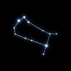 Gemini (The Twins) Constellation, zodiac sign, illustration, for education, science