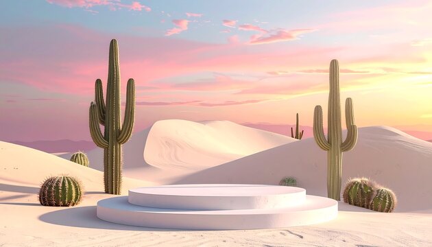 Desert Oasis - A Minimalist Stage for Product Presentation.