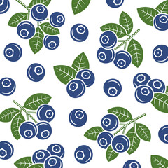 Blueberry background, pattern set. Collection icon blueberry. Vector