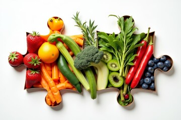 Nutrition Puzzle: A Photo Series Highlighting Healthy Foods for Managing Autism
