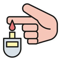 blood sugar vector icon