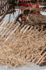 Old grain harvesting machine, traditional