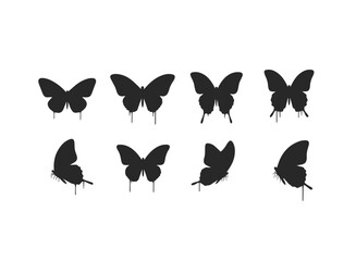 Dripping Butterfly Silhouettes Collection.