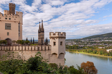 Schloss Stolzenfels Castle, Koblenz, UNESCO World Heritage Upper Middle Rhine Valley, Rhineland-Palatinate, Germany, Europe, PublicGround, Europe