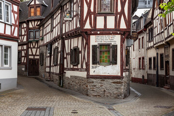 Half-timbered house, Braubach, Rhein-Lahn-Kreis district, Rhineland-Palatinate, Germany, Europe