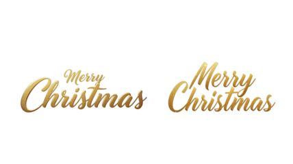 Merry Christmas text on transparent background png