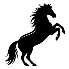 Horse silhouette or coloring vector, Horse illustration, Horse silhouette or coloring isolated on white Background