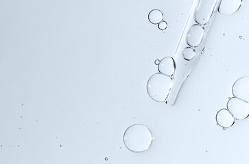 Skin serum or shampoo or shower gel or moisturizing gel. A cosmetic product for body care. Copy space