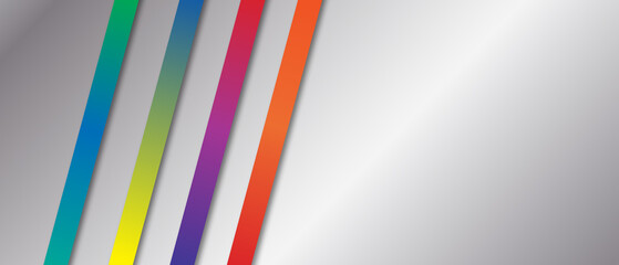 Abstract colorful stripe diagonal on grey background with space