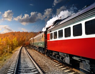 Fototapeta premium train with great effort